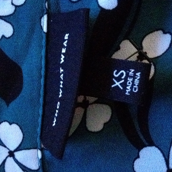 Who What Wear Green Floral Long Sleeve Button Front Dress XS - Picture 5 of 6